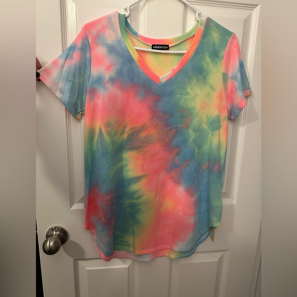 Neon Tie Dye Top
